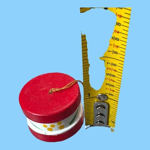 Vintage Wooden Christmas Ornaments Set 9 Hand-Painted Santa Snowman Soldier Joy - Picture 7 of 12